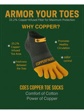 COES COPPERFINGER Toe Socks 3 Pairs No Show Tab Women Size 6-9.5